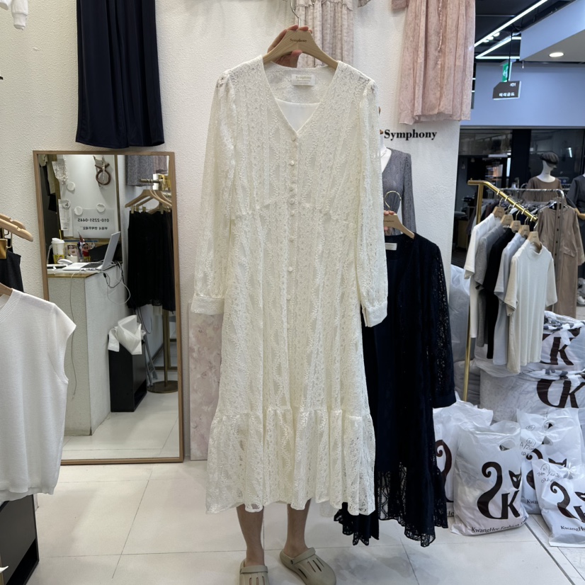 SYMPHONY韓國代購㊣女士新款推薦人氣休閑連衣裙可愛的蕾絲SYMPHONY連衣裙圖色3