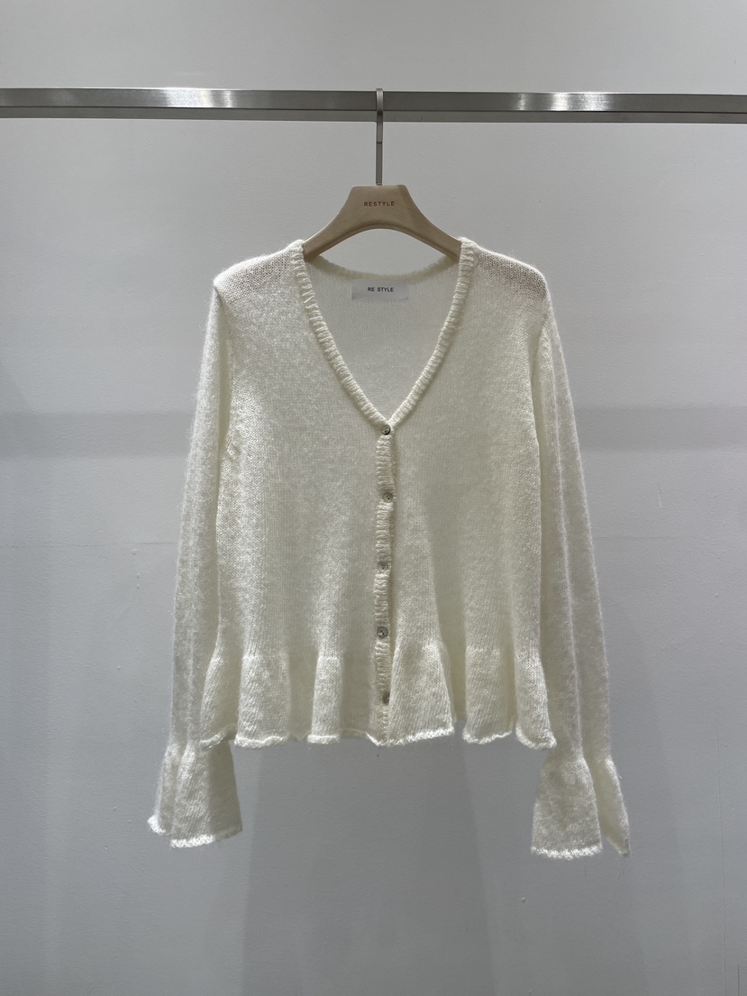 RE STYLE-Q韓國代購㊣女裝新品25秋冬推薦熱賣針織衫開衫RE STYLE針織衫圖色1