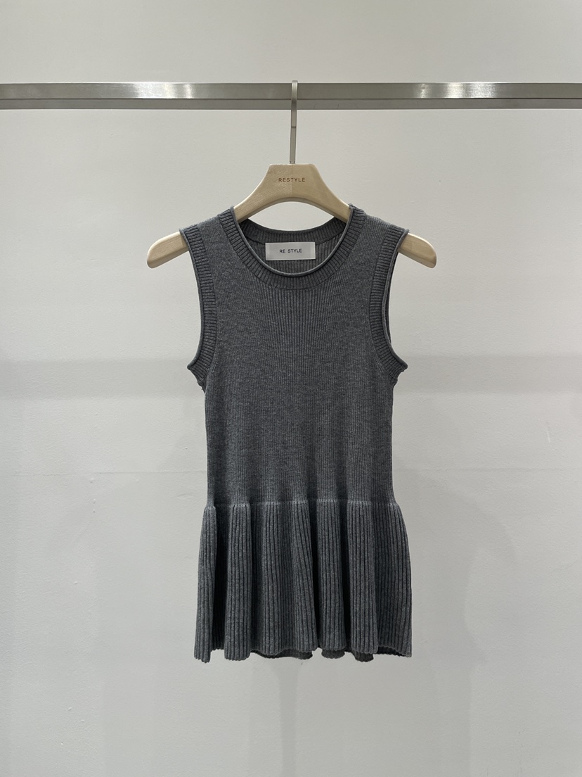 RE STYLE-Q東大門㊣實拍女裝新款職業真品時尚25秋冬吊帶背心RE STYLE吊帶/背心圖色2