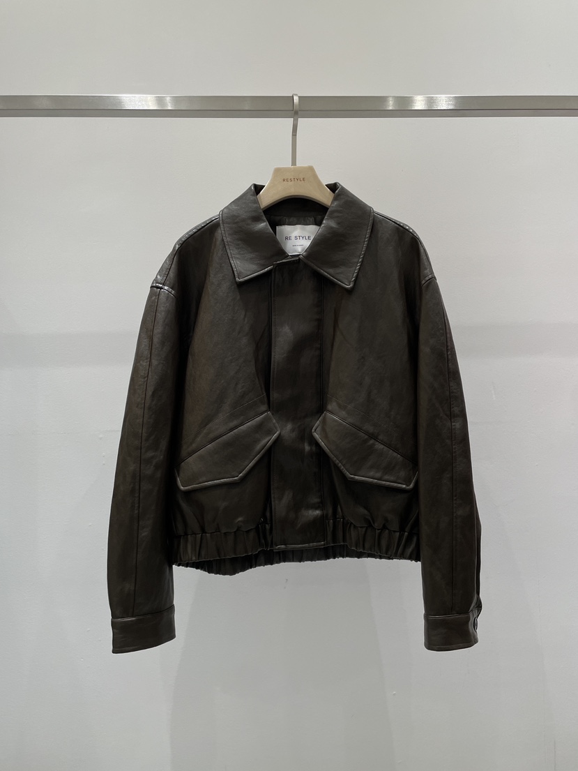 RE STYLE-Q東大門㊣直郵女裝新款職業25秋冬休閑夾克皮革RE STYLE夾克