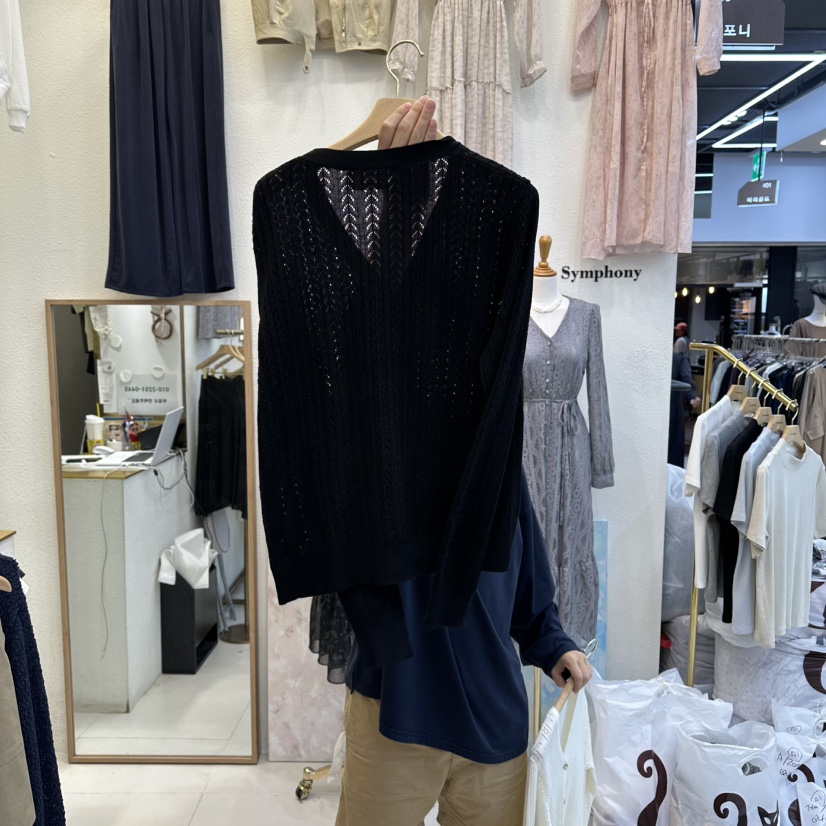 SYMPHONY韓國直郵㊣女士新品熱賣時尚職業針織衫可愛的開衫SYMPHONY針織衫