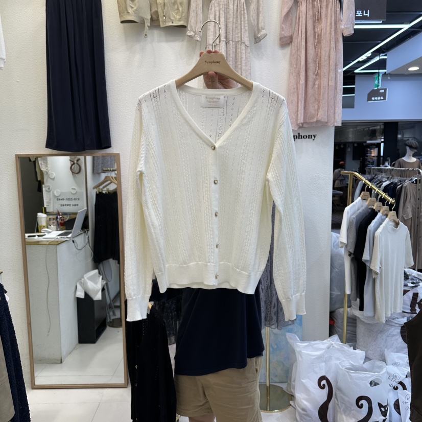 SYMPHONY韓國直郵㊣女士新品熱賣時尚職業針織衫可愛的開衫SYMPHONY針織衫