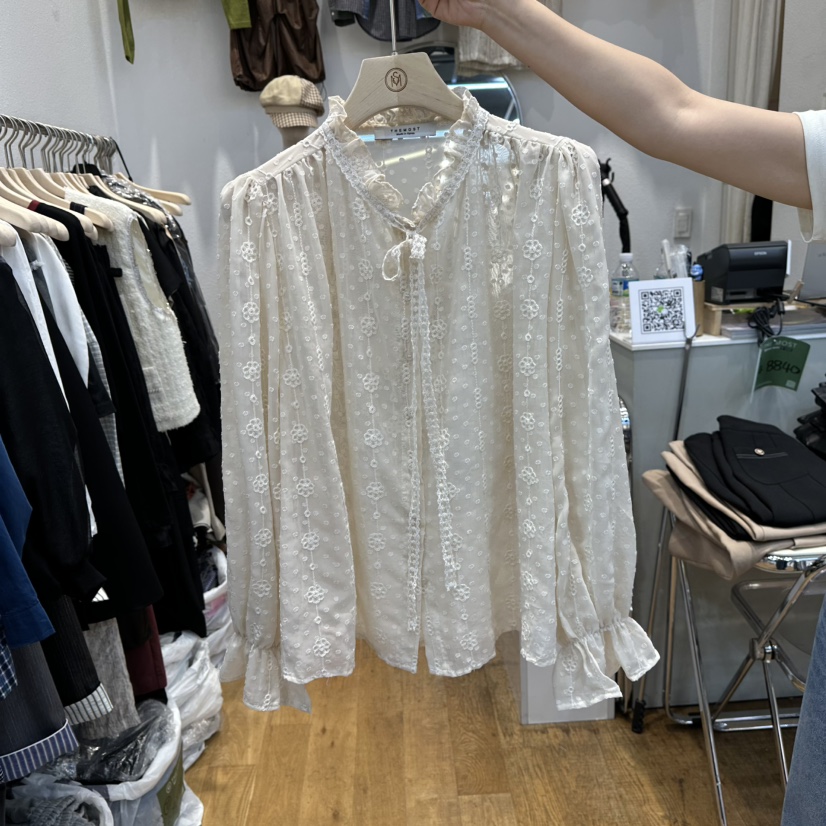 THE MOST-Q東大門㊣直郵女裝新款熱賣真品25秋冬襯衫蕾絲衫THE MOST襯衫/蕾絲衫圖色1
