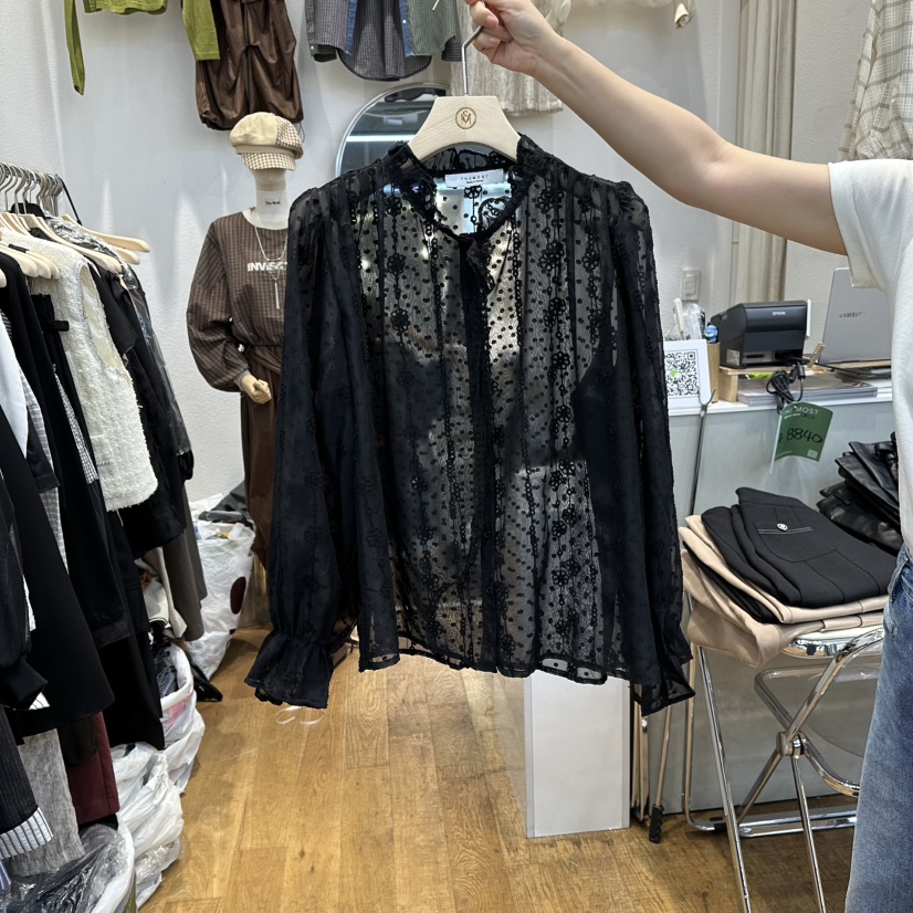 THE MOST-Q東大門㊣直郵女裝新款熱賣真品25秋冬襯衫蕾絲衫THE MOST襯衫/蕾絲衫圖色2