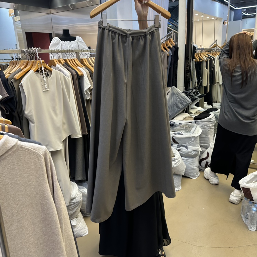SANS韓國直郵㊣女裝新品休閑人氣25秋冬職業真品休閑褲含腰帶SANS休閑褲