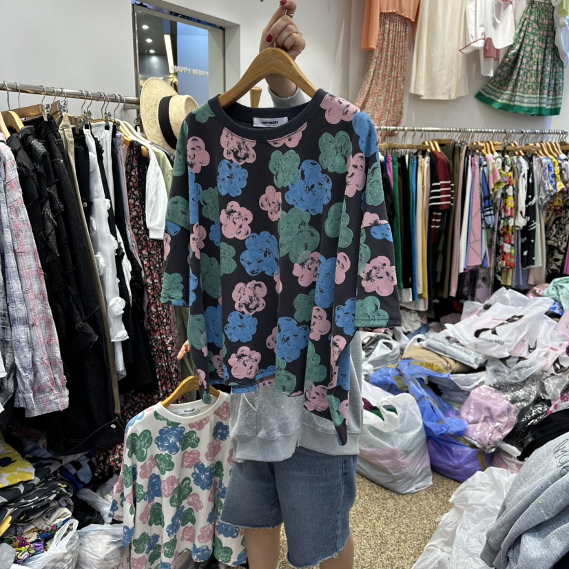 HAPPYBERRY東大門㊣代購女裝新款時尚休閑職業推薦真品人氣T恤HAPPYBERRYT恤圖色2