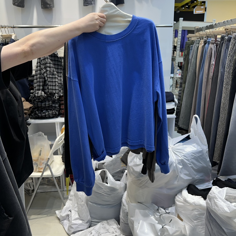 WASHBLUE東大門㊣實拍女士新品休閑真品人氣25秋冬時尚長袖T恤WASHBLUE長袖T恤圖色1