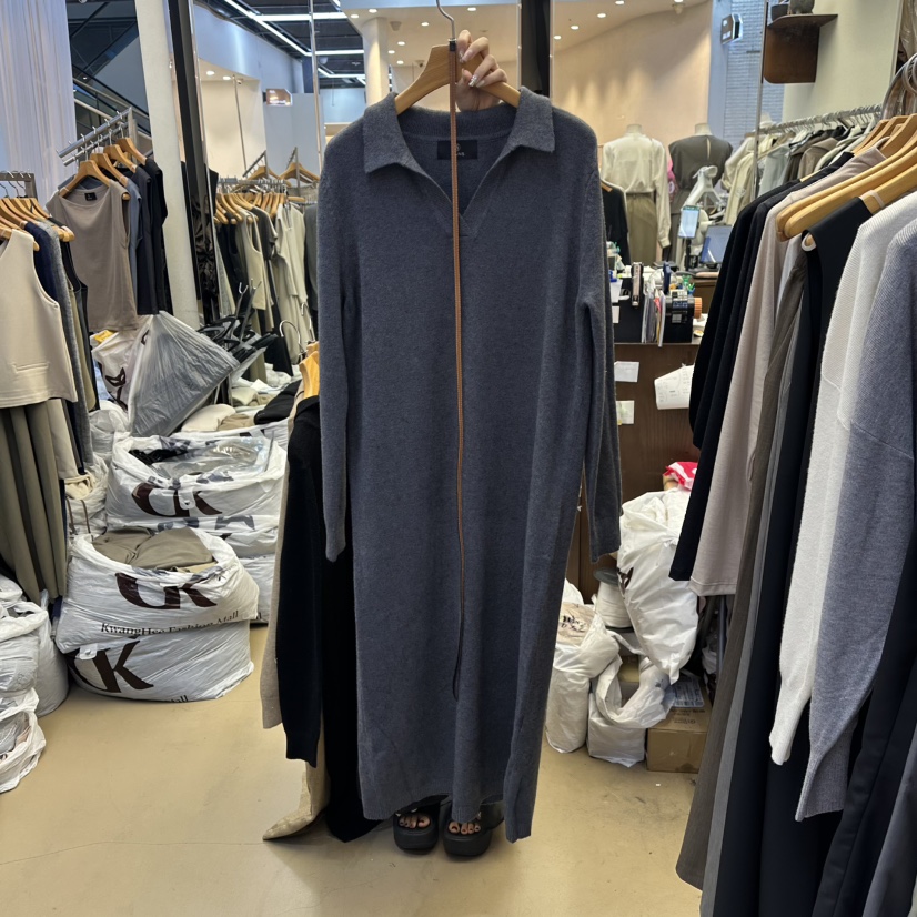 SANS韓國直郵㊣女裝新品熱賣推薦職業真品連衣裙不含腰帶柔軟SANS連衣裙圖色4