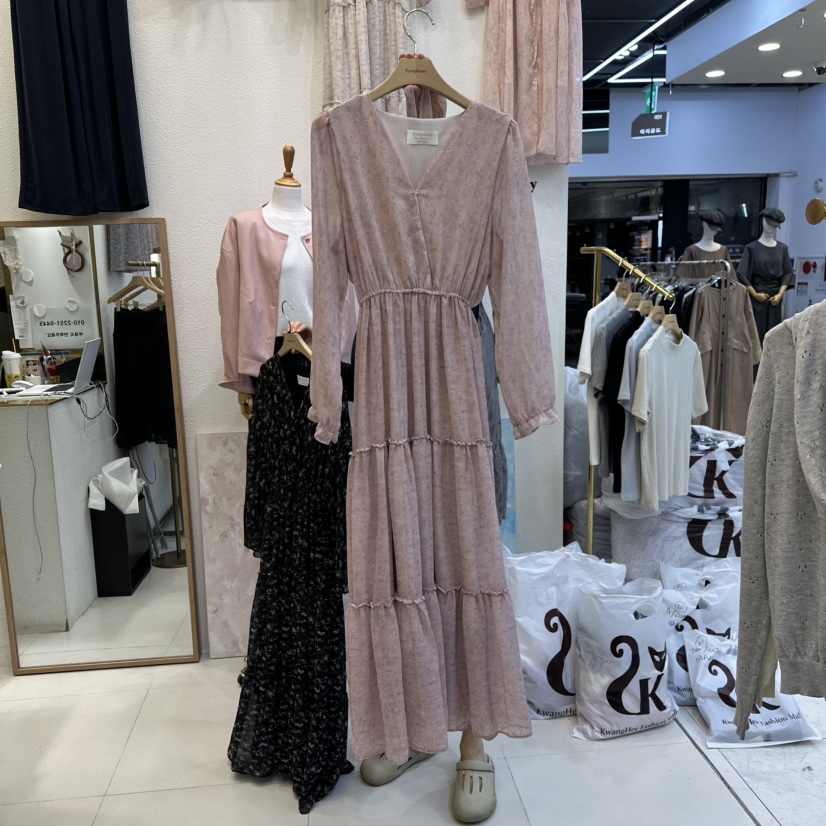 SYMPHONY韓國代購㊣女裝新款人氣25秋冬職業推薦連衣裙可愛的SYMPHONY連衣裙圖色2