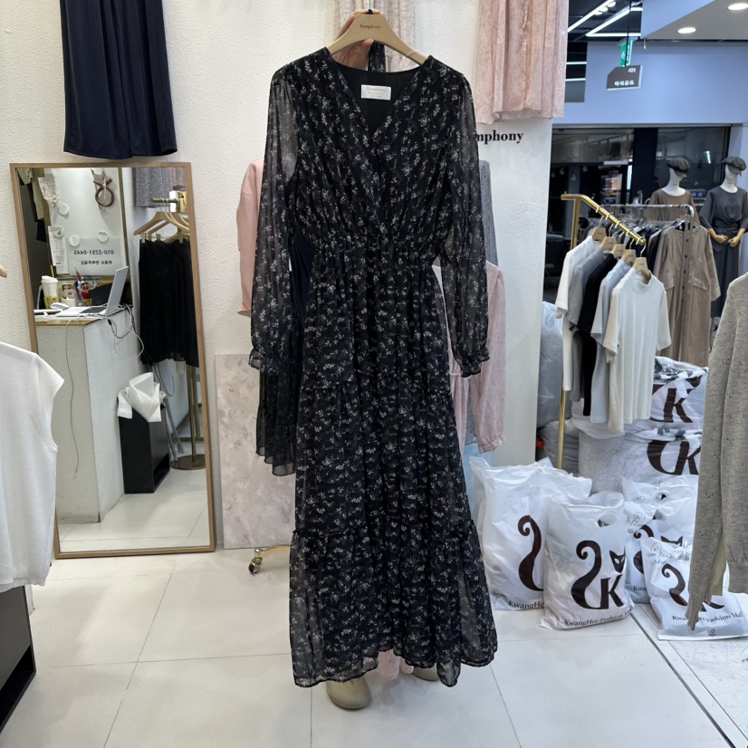 SYMPHONY韓國代購㊣女裝新款人氣25秋冬職業推薦連衣裙可愛的SYMPHONY連衣裙圖色3
