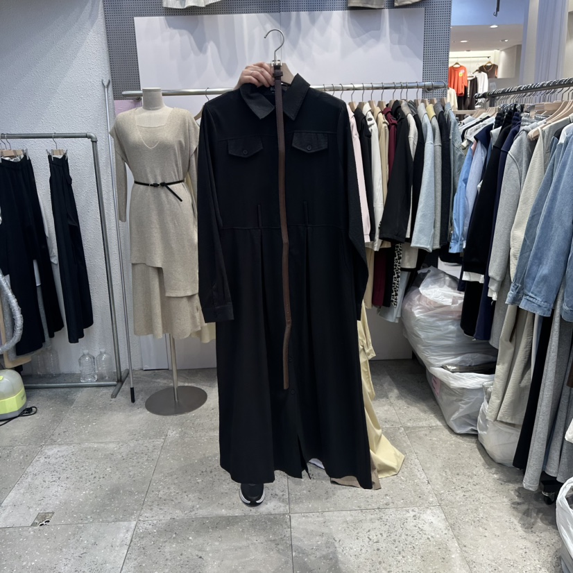 BLOOM東大門㊣直郵女裝新品休閑熱賣職業人氣連衣裙不含腰帶BLOOM-Q連衣裙圖色4