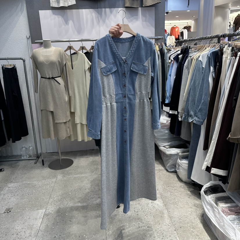 BLOOM韓國代購㊣女裝新品時尚休閑人氣真品職業推薦25秋冬連衣裙BLOOM-Q連衣裙圖色2