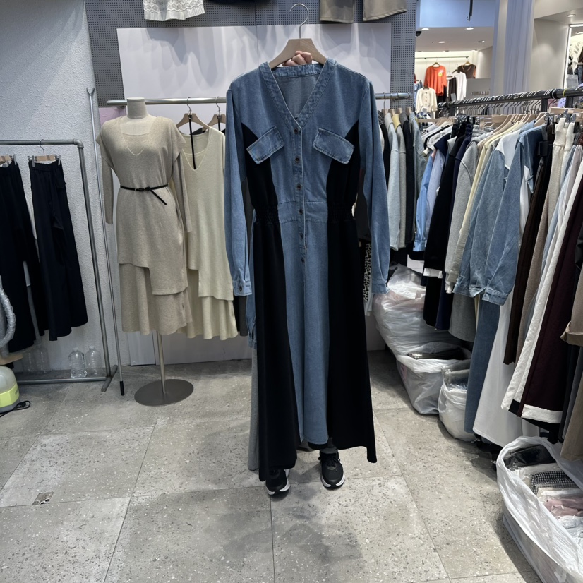 BLOOM韓國代購㊣女裝新品時尚休閑人氣真品職業推薦25秋冬連衣裙BLOOM-Q連衣裙圖色3