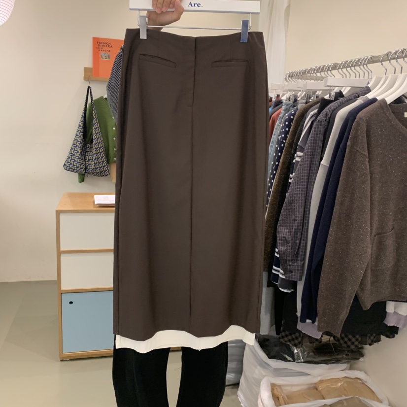 ARE韓國代購㊣女裝新品休閑真品時尚熱賣職業25秋冬半身裙中短裙ARE YOU/ARE半身裙/中短裙圖色1