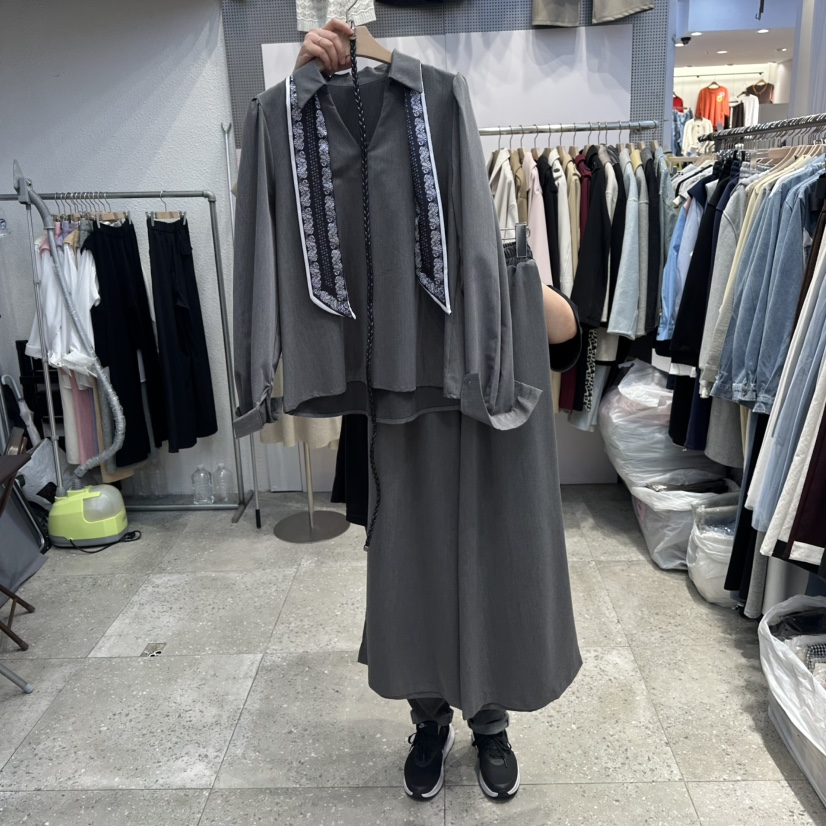 BLOOM韓國代購㊣女士新品休閑推薦時尚套裝不含腰帶兩件套套裝BLOOM-Q套裝圖色2