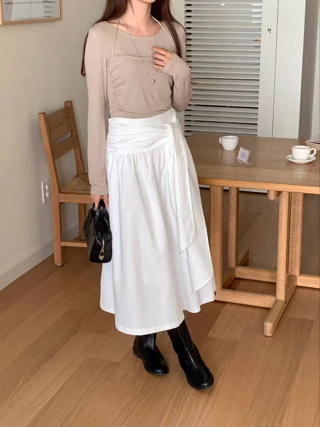 SALT.B東大門㊣代購女裝新款時尚人氣熱賣25秋冬真品休閑長裙SALT.B長裙
