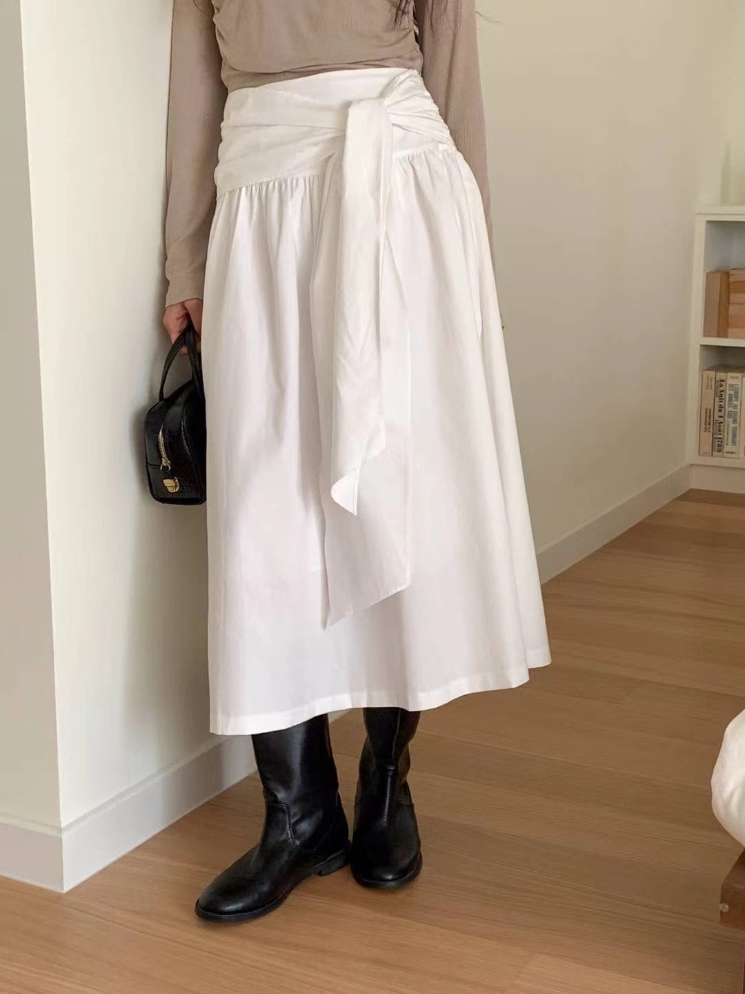 SALT.B東大門㊣代購女裝新款時尚人氣熱賣25秋冬真品休閑長裙SALT.B長裙圖色1