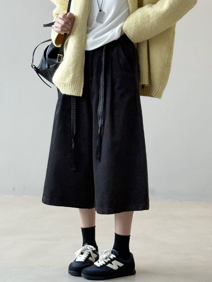 STAY HERE韓國直郵㊣女士新款人氣休閑真品熱賣短褲含腰帶STAY HERE短褲