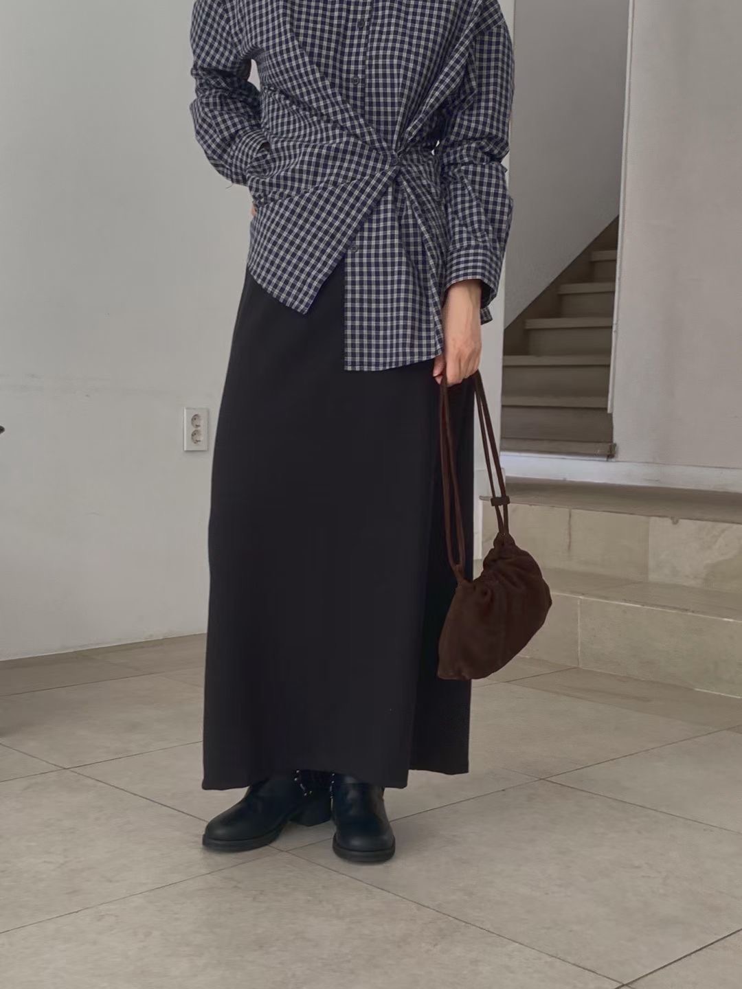 DOVER東大門㊣代購女士新款熱賣推薦25秋冬休閑職業真品長裙DOVER長裙圖色2