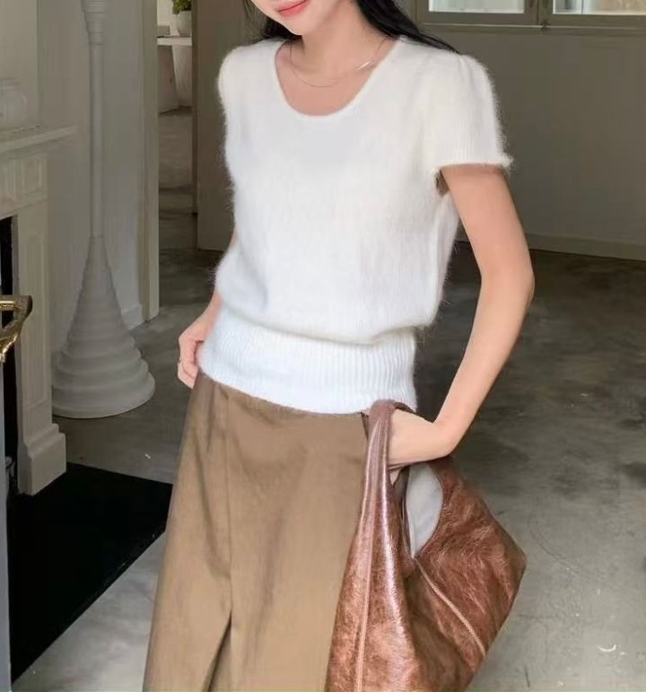 STAY HERE東大門㊣實拍女裝新款25秋冬人氣職業針織衫安哥拉STAY HERE針織衫