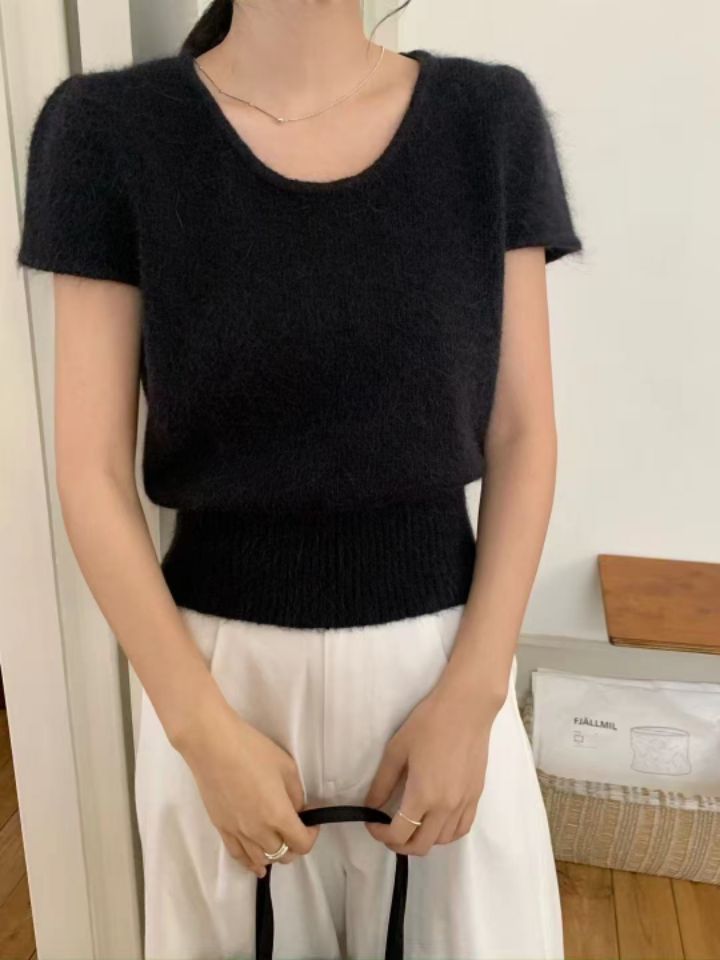 STAY HERE東大門㊣實拍女裝新款25秋冬人氣職業針織衫安哥拉STAY HERE針織衫