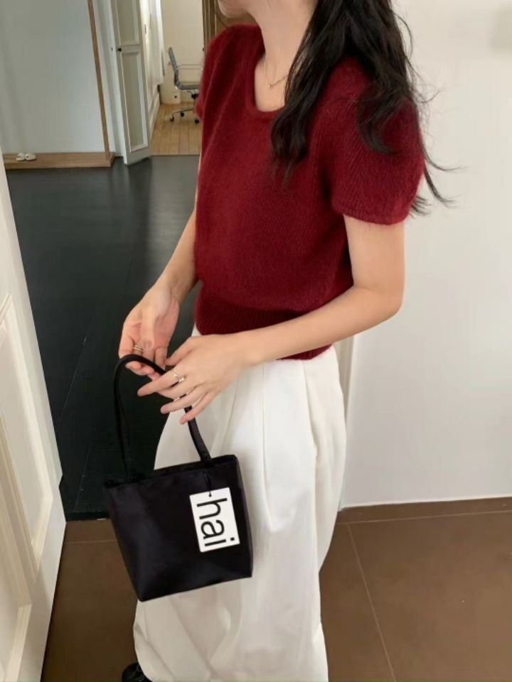 STAY HERE東大門㊣實拍女裝新款25秋冬人氣職業針織衫安哥拉STAY HERE針織衫