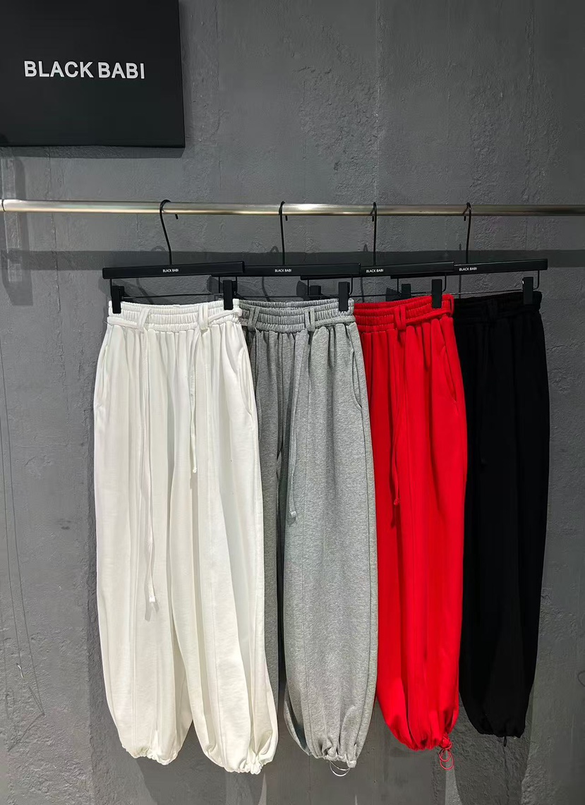 BLACK BABI東大門㊣實拍女裝新品職業熱賣真品休閑褲含腰繩BLACK BABI休閑褲