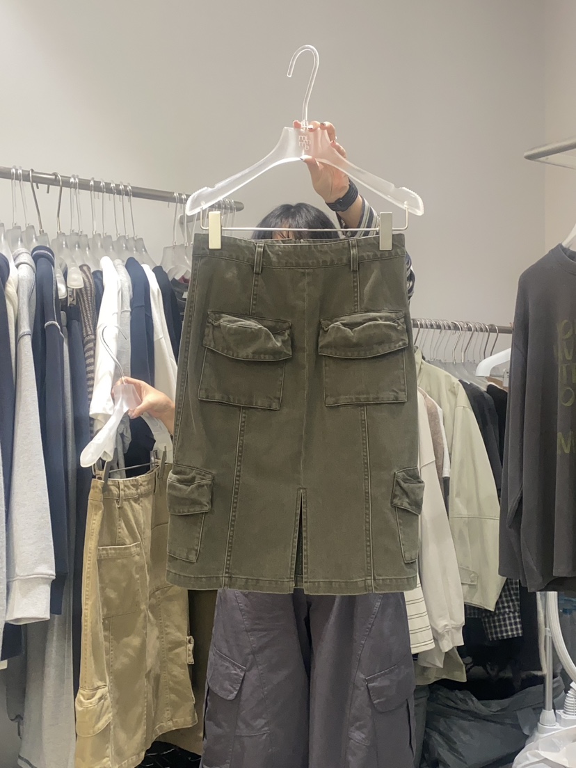 LOOKK東大門㊣代購女士新款休閑人氣熱賣職業推薦真品時尚長裙LOOKK長裙圖色1