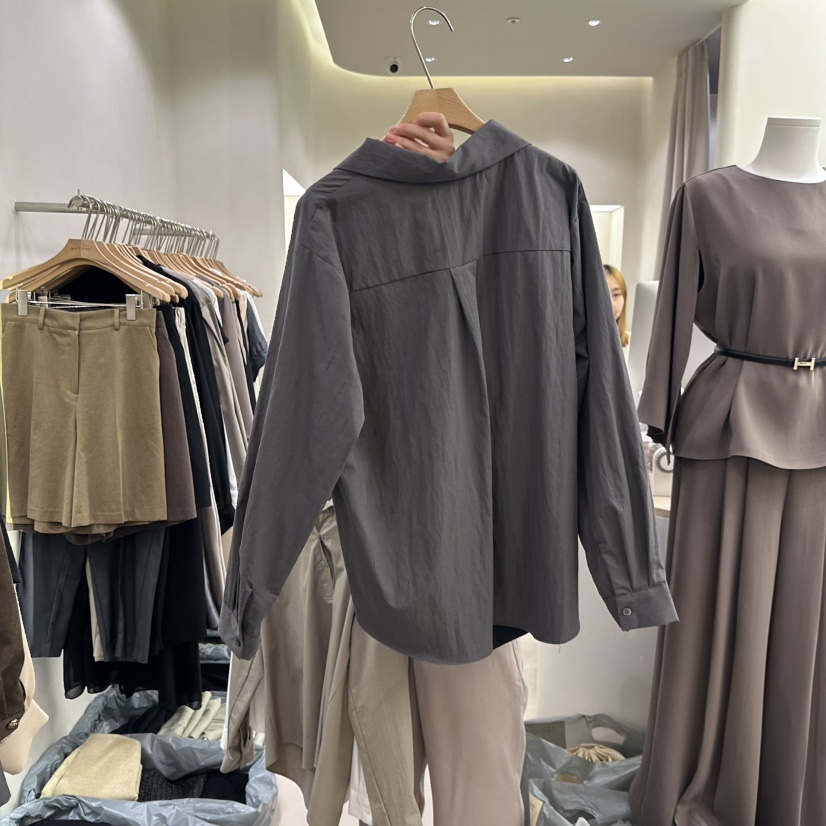 MATIERE韓國代購㊣女士新款休閑25秋冬熱賣時尚真品襯衫蕾絲衫MATIERE襯衫/蕾絲衫