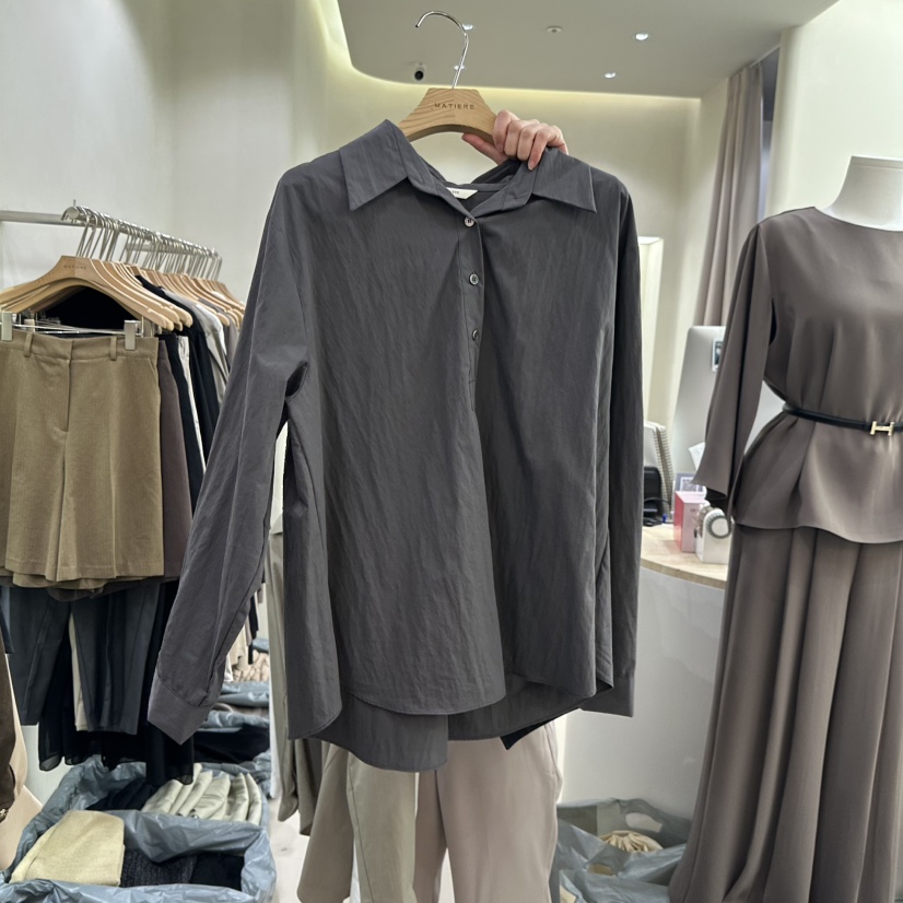 MATIERE韓國代購㊣女士新款休閑25秋冬熱賣時尚真品襯衫蕾絲衫MATIERE襯衫/蕾絲衫圖色1