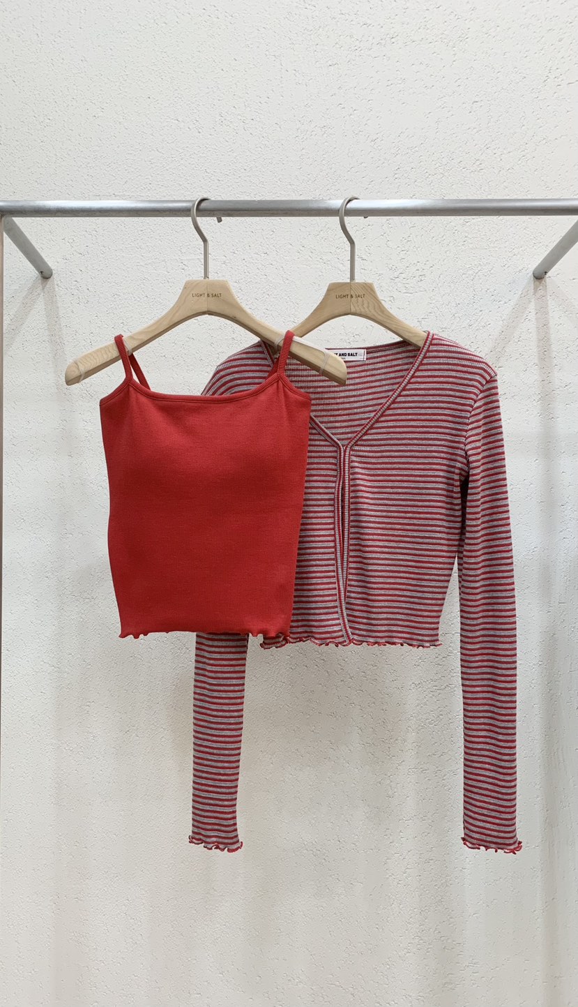 LIGHT AND SALT韓國代購㊣女士新品人氣套裝兩件套套裝開衫LIGHT AND SALT套裝圖色1