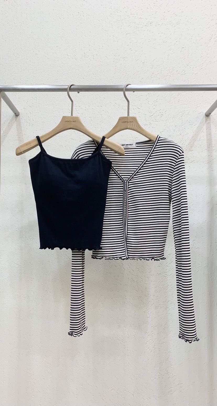 LIGHT AND SALT韓國代購㊣女士新品人氣套裝兩件套套裝開衫LIGHT AND SALT套裝圖色3