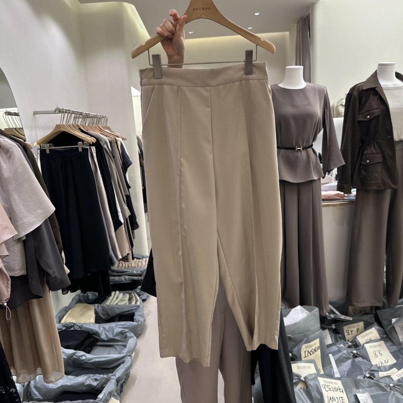 MATIERE韓國代購㊣女裝新品熱賣時尚推薦職業真品25秋冬休閑褲MATIERE休閑褲圖色1