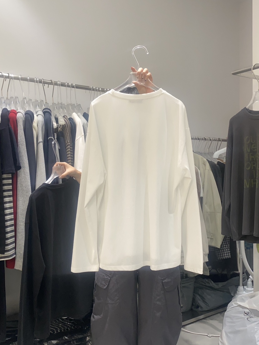 LOOKK韓國代購㊣女士新款25秋冬休閑時尚職業推薦真品長袖T恤LOOKK長袖T恤