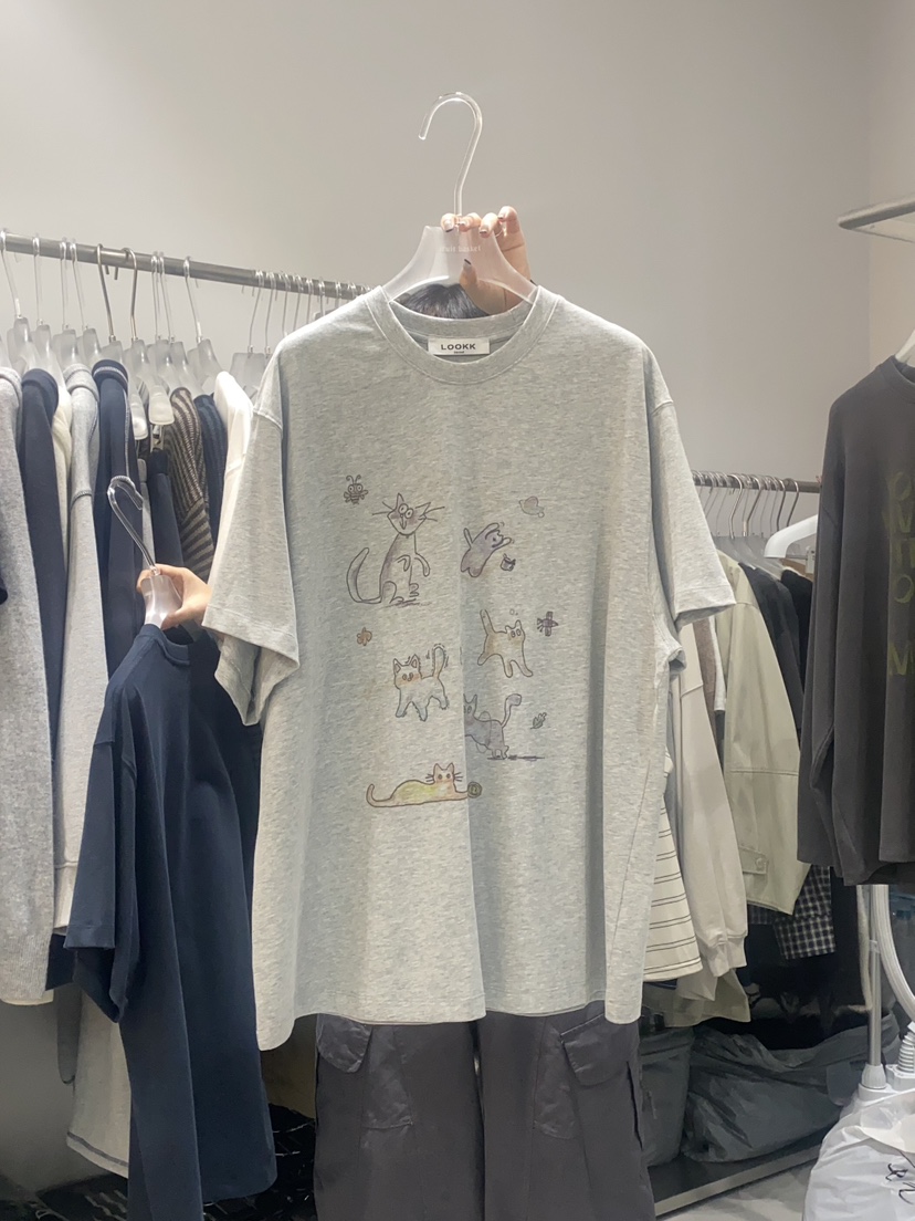 LOOKK東大門㊣直郵女裝新款真品推薦熱賣職業25秋冬休閑T恤LOOKKT恤圖色2