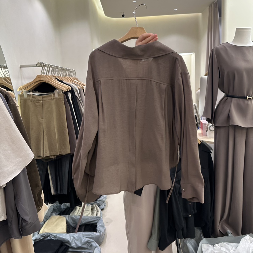 MATIERE韓國代購㊣女裝新品真品人氣熱賣25秋冬時尚襯衫蕾絲衫MATIERE襯衫/蕾絲衫