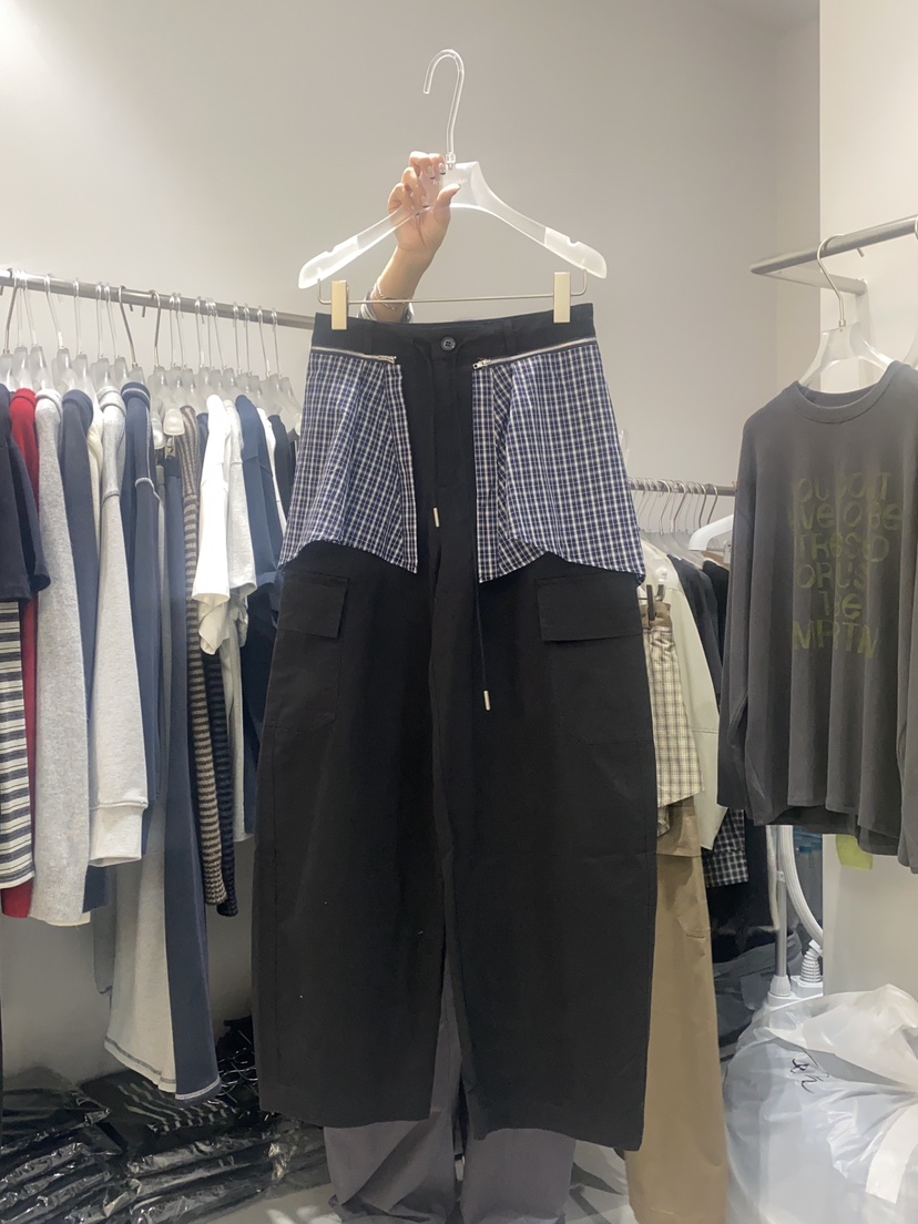 LOOKK韓國代購㊣女士新款休閑真品熱賣推薦25秋冬休閑褲拉鏈LOOKK休閑褲圖色2
