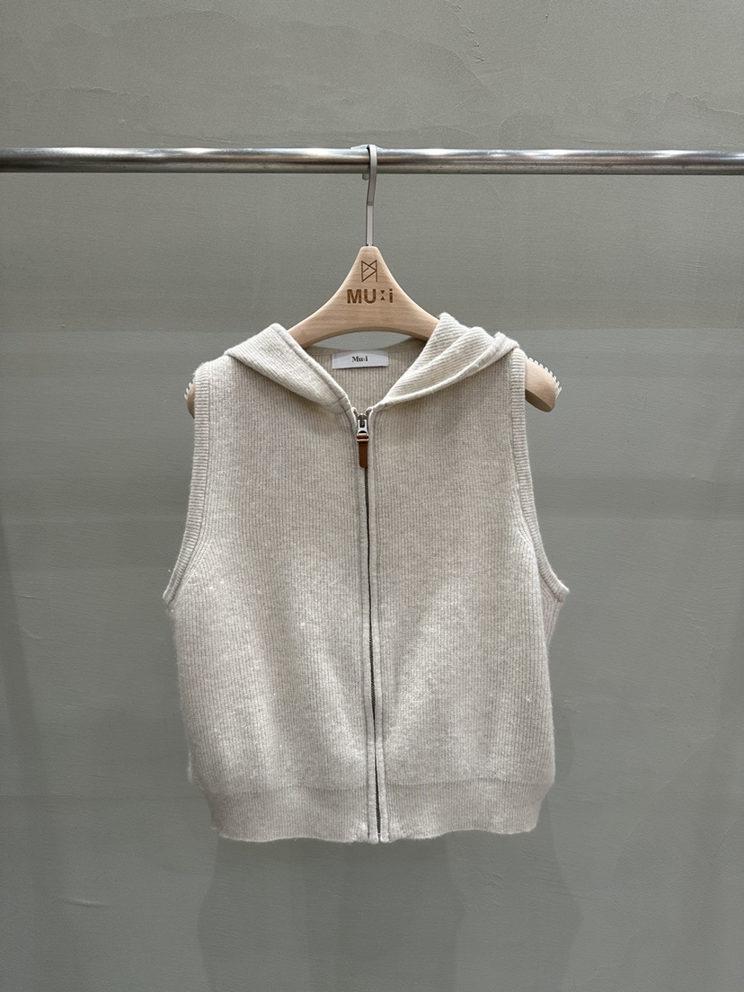 THE MUI東大門㊣代購女士新品25秋冬推薦休閑人氣馬甲連帽THE MUI馬甲圖色1