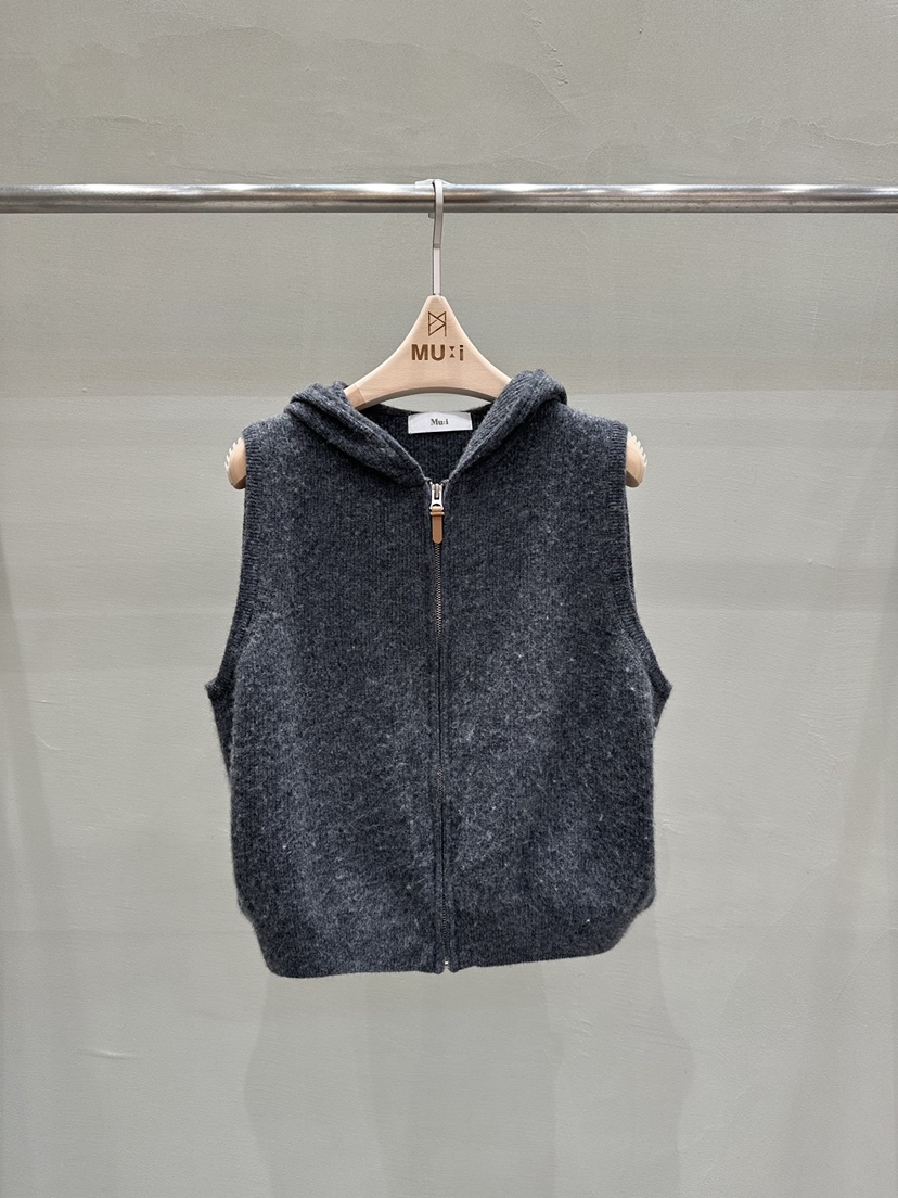 THE MUI東大門㊣代購女士新品25秋冬推薦休閑人氣馬甲連帽THE MUI馬甲圖色2