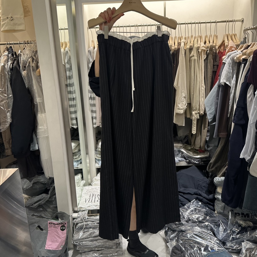 BERTHA東大門㊣實拍女裝新品推薦真品25秋冬時尚人氣休閑褲BERTHA休閑褲圖色2黑色