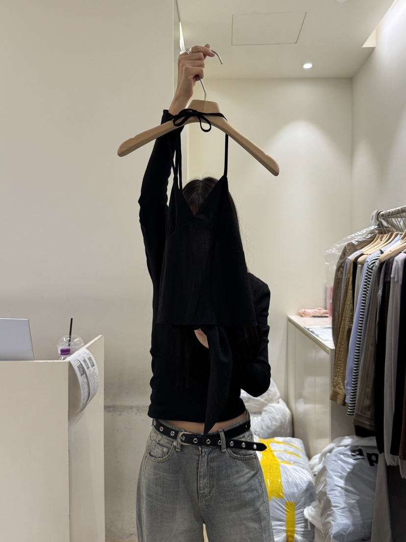 FLOWER-L東大門㊣代購女裝新款真品職業25秋冬休閑吊帶背心FLOWER-L吊帶/背心圖色2