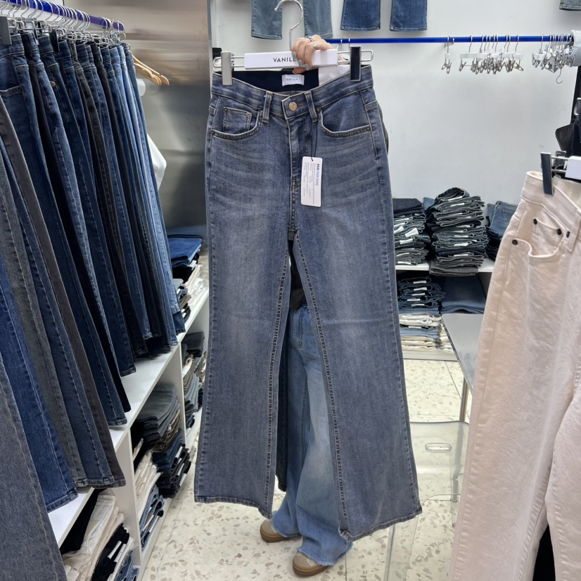 VANILLA J東大門㊣代購女士新品熱賣時尚推薦25秋冬牛仔褲VANILLA J牛仔褲