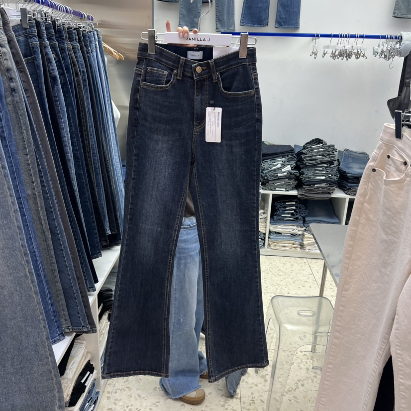 VANILLA J東大門㊣代購女士新品熱賣時尚推薦25秋冬牛仔褲VANILLA J牛仔褲圖色2
