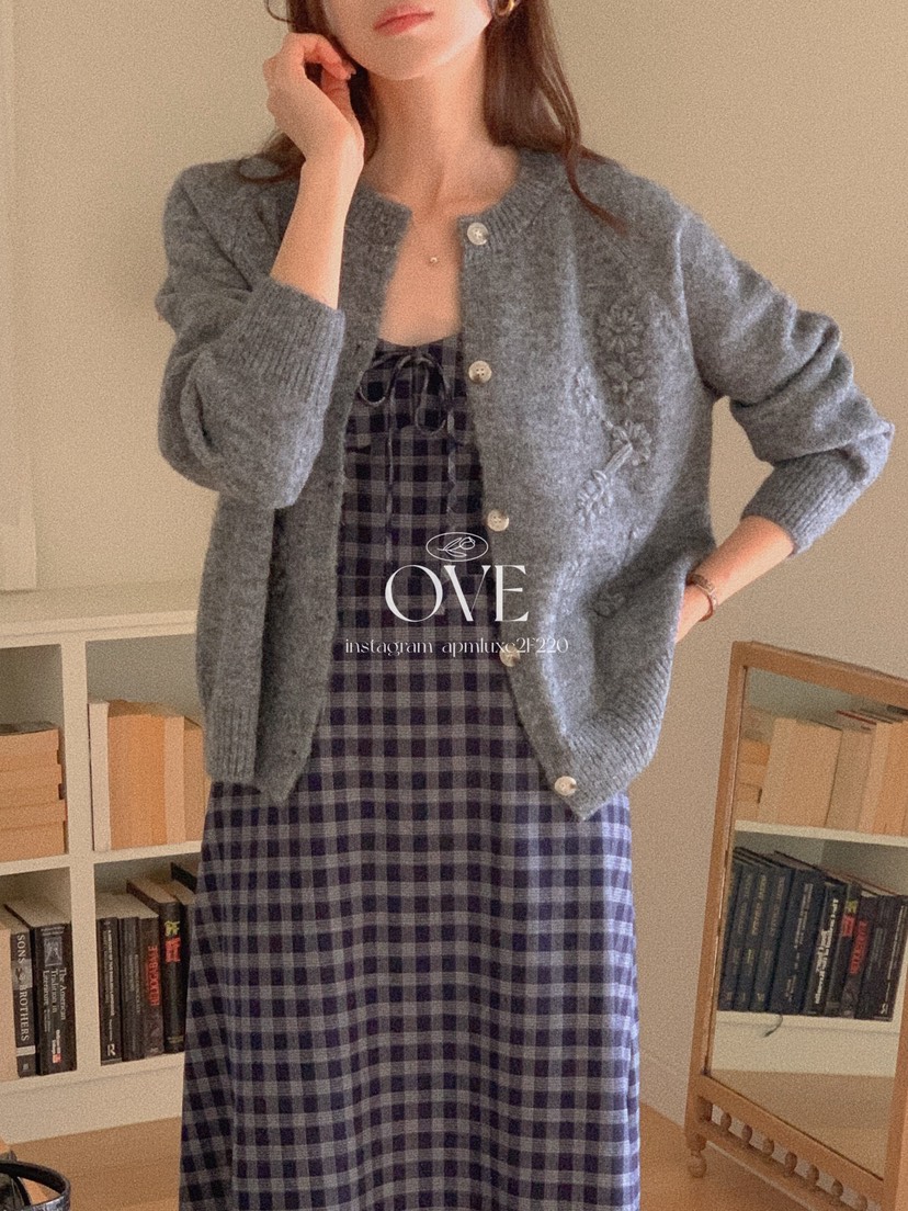 OVE東大門㊣代購女裝新款真品休閑熱賣人氣推薦時尚連衣裙格紋OVE連衣裙