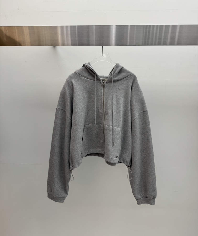 AMOOD韓國代購㊣女裝新品休閑真品時尚熱賣職業衛衣拉鏈連帽AMOOD衛衣