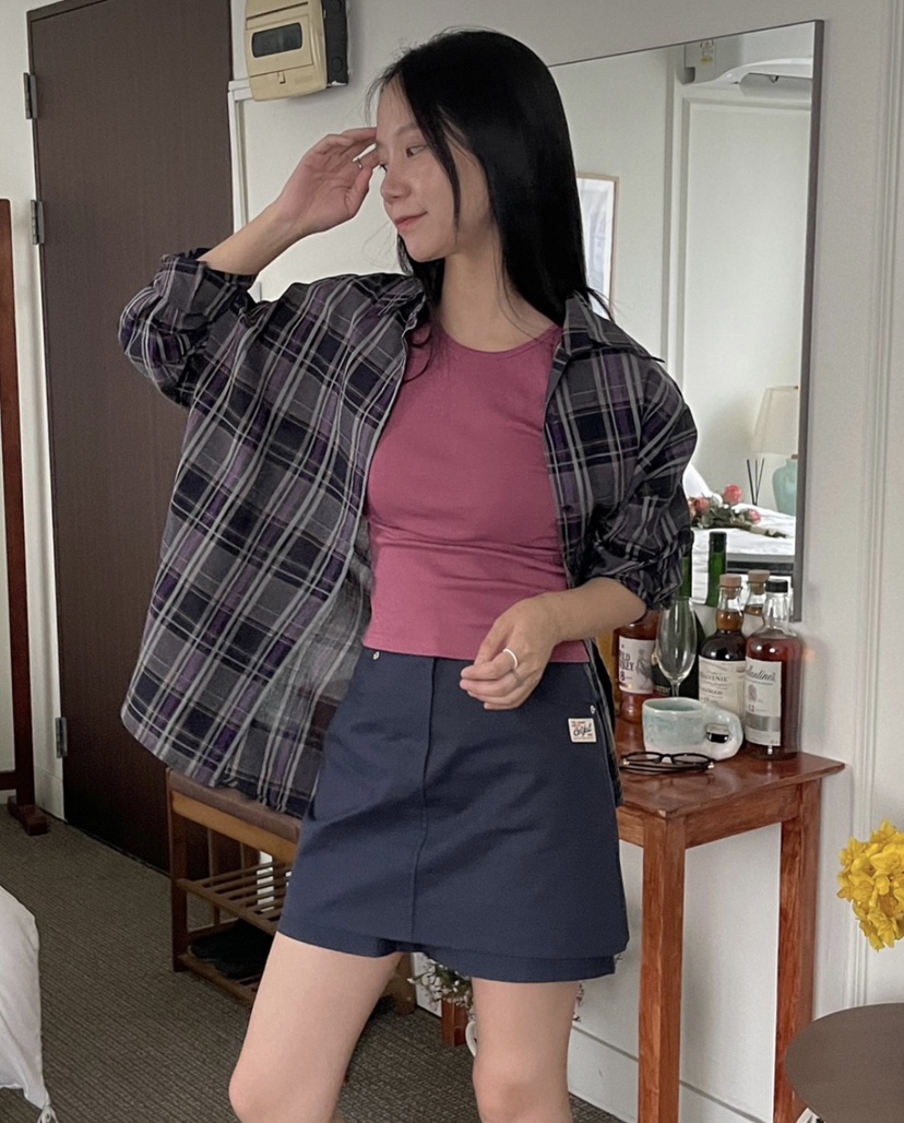 EOMPIT東大門㊣實拍女裝新款時尚25秋冬職業休閑短裙不含腰帶EOMPIT短裙