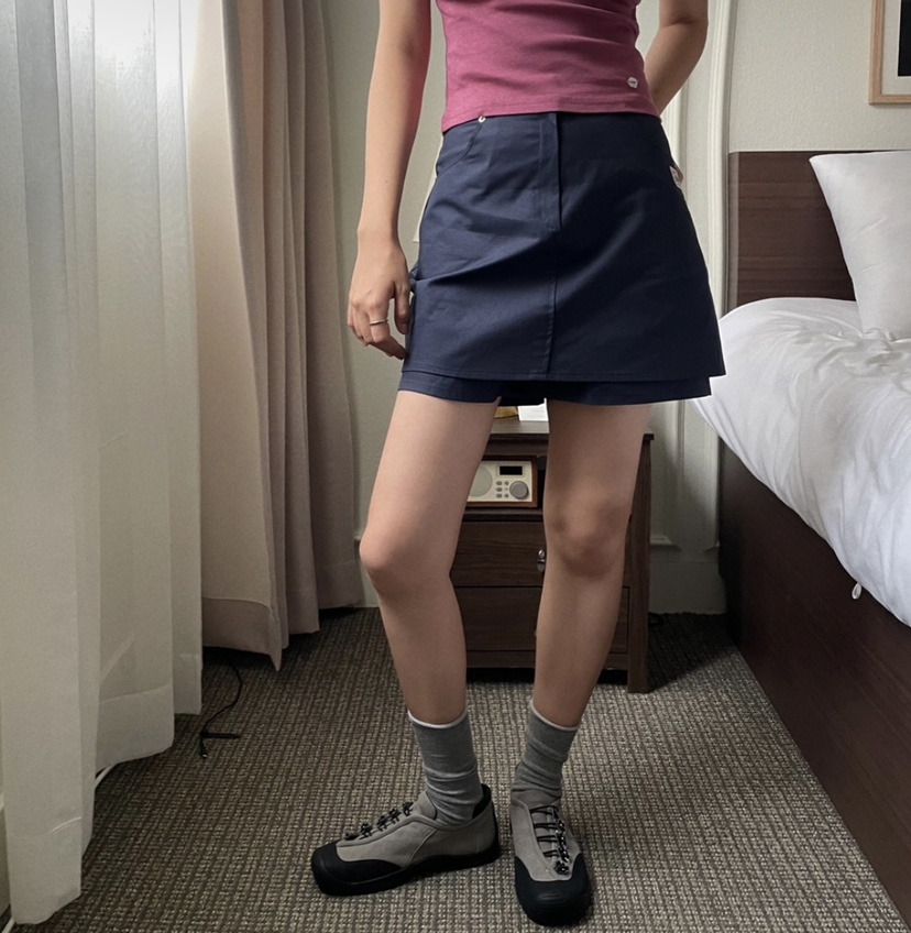 EOMPIT東大門㊣實拍女裝新款時尚25秋冬職業休閑短裙不含腰帶EOMPIT短裙圖色2