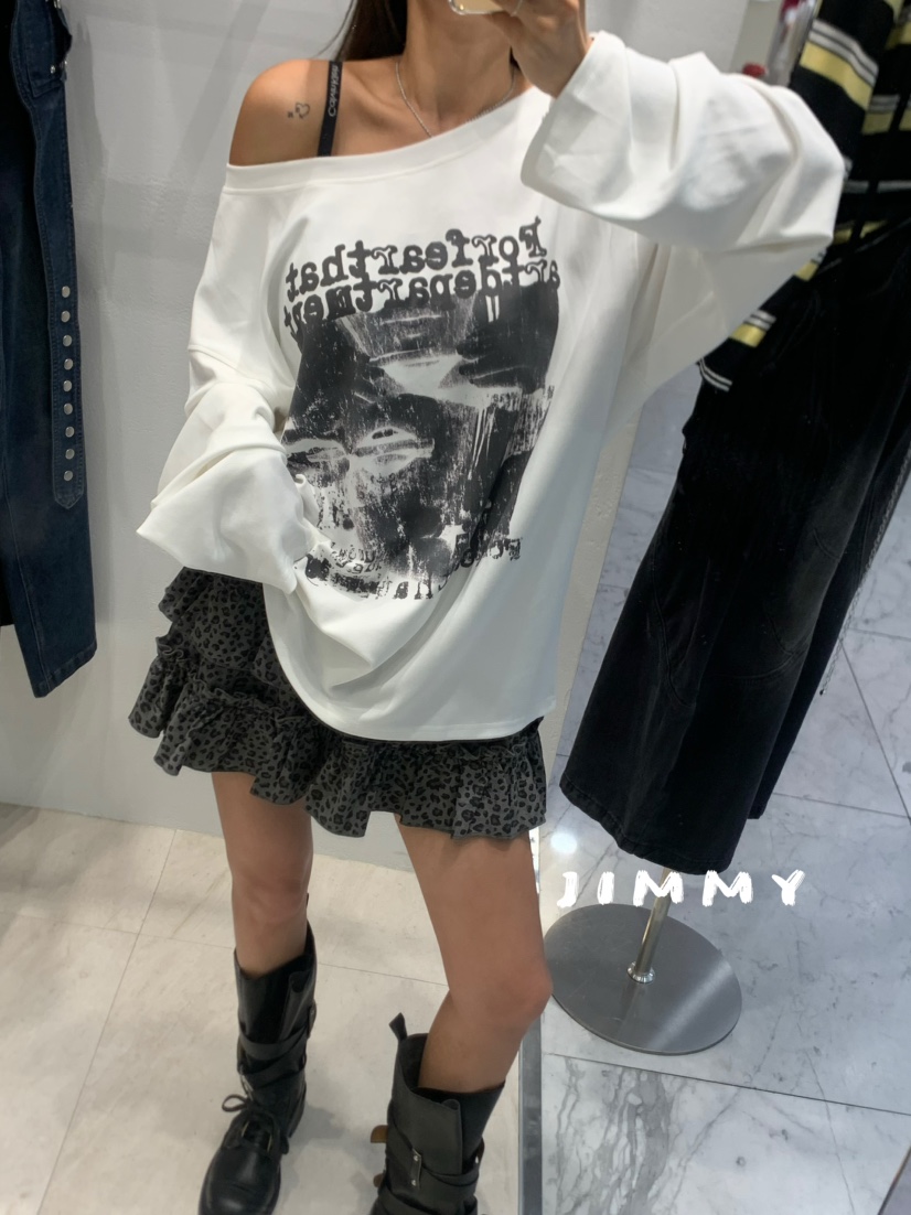 JIMMY韓國代購㊣女士新款推薦休閑人氣熱賣職業時尚長袖T恤JIMMY/REMAKE長袖T恤