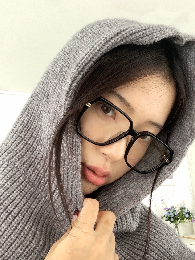 NICEALICE韓國代購㊣女裝新品熱賣人氣25秋冬針織衫連帽衫短款NICEALICE針織衫
