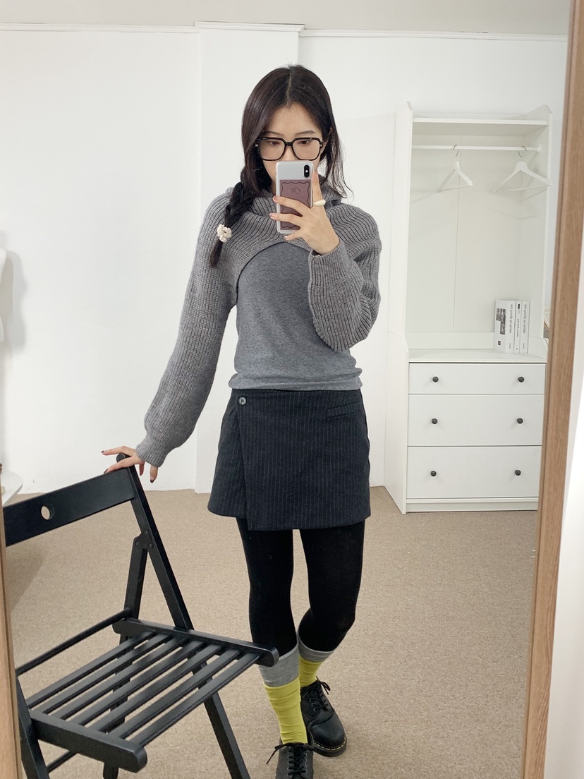 NICEALICE韓國代購㊣女裝新品熱賣人氣25秋冬針織衫連帽衫短款NICEALICE針織衫